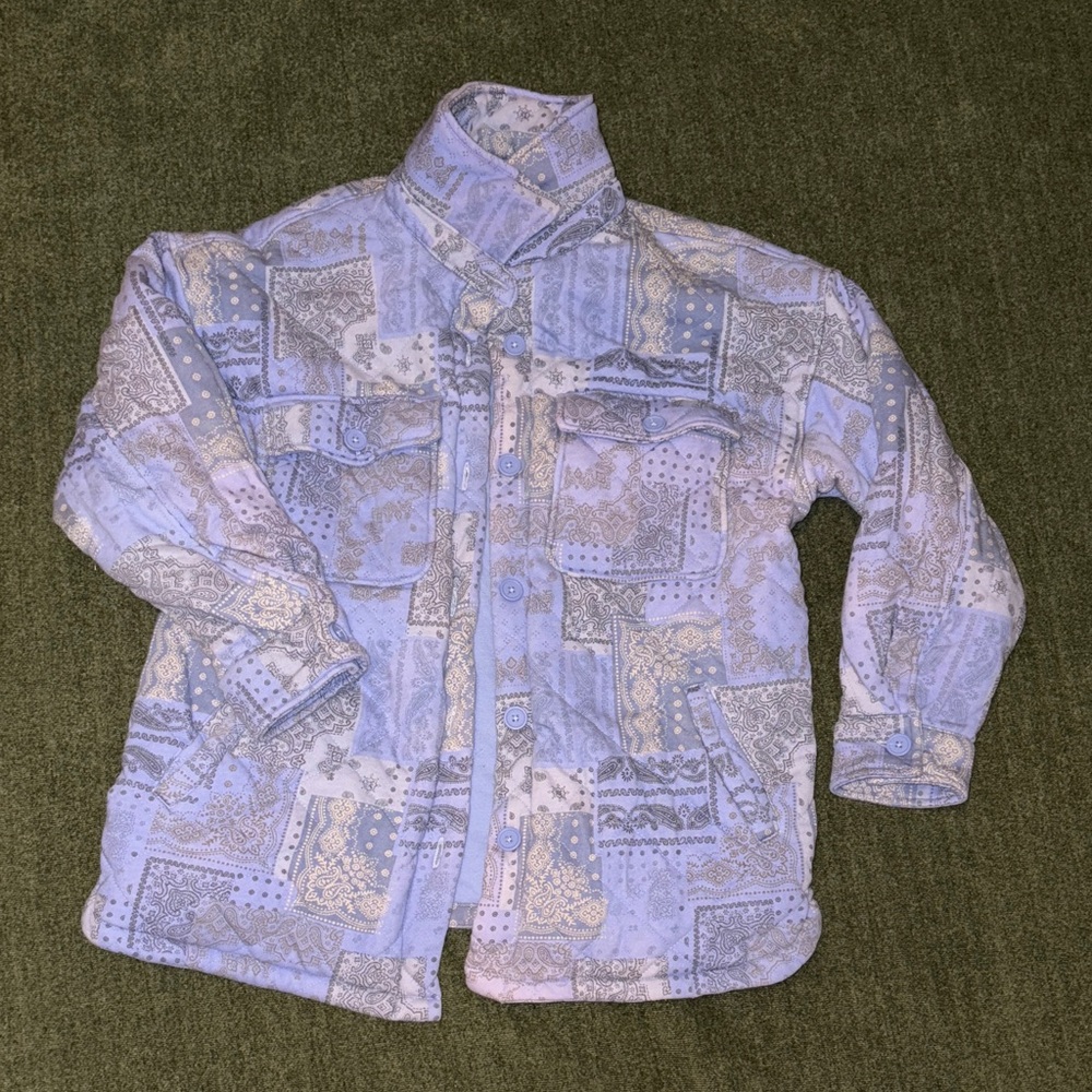 Forever 21 Patchwork Jacket - blue and Gray